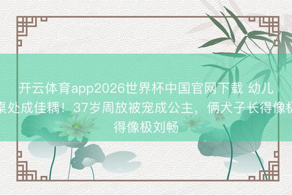 开云体育app2026世界杯中国官网下载 幼儿园同桌处成佳耦！37岁周放被宠成公主，俩犬子长得像极刘畅