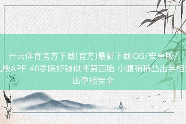 开云体育官方下载(官方)最新下载IOS/安卓版/手机版APP 46岁陈好疑似怀第四胎 小腹稍稍凸出孕相完全